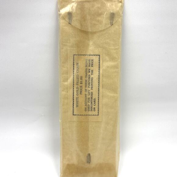 Antique Lingerie Clip Art Deco Floral White Gold Triple Clip Chain 1920s NOS - Picture 2 of 2